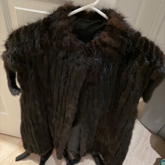Elegan  Brown Real Mink Fur Vest - Picture 7 of 16